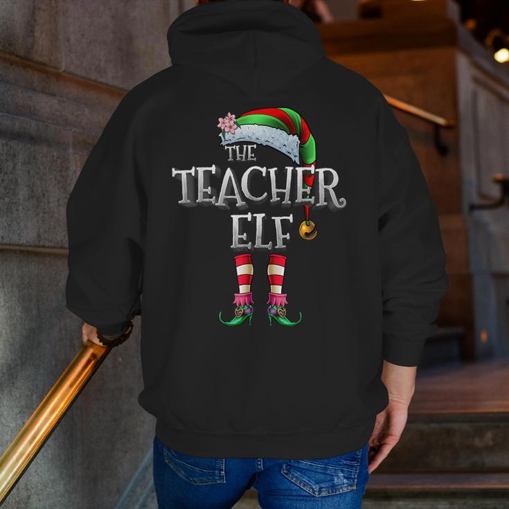The Teacher Elf Shirt Matching Family Christmas Elf Men Women Kids Men Zip Up Hoodie Back Print, funny gift The Teacher Elf Shirt Matching Family Christmas Elf Men Women Kids Men Zip Up Hoodie Back Print, funny gift