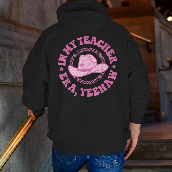 In My Teacher Era Yeehaw Pink Teacher Western Cowgirl Men Zip Up Hoodie Back Print, funny gift In My Teacher Era Yeehaw Pink Teacher Western Cowgirl Men Zip Up Hoodie Back Print, funny gift