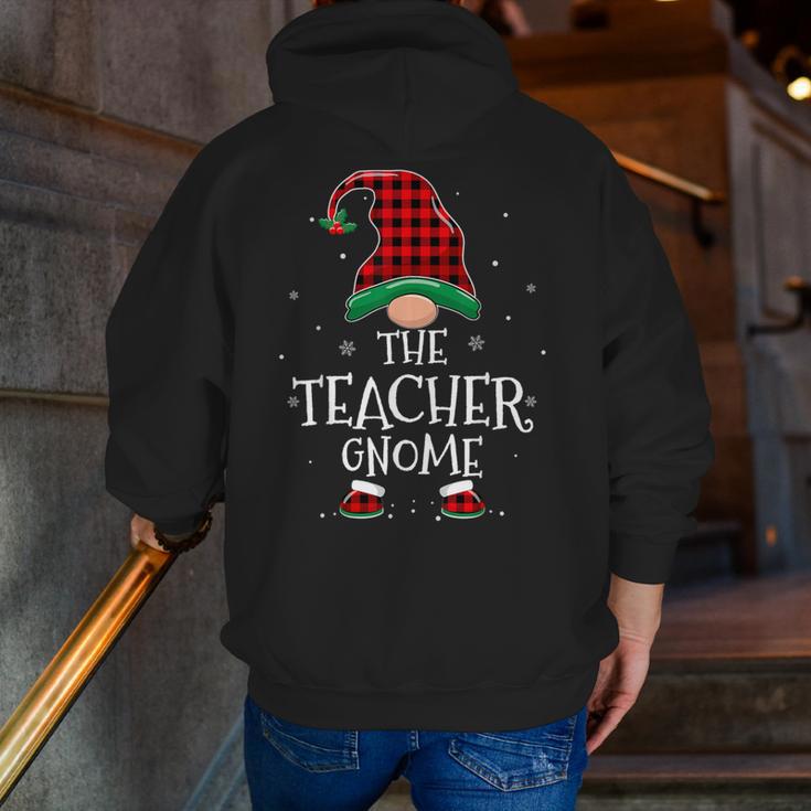 Teacher Gnome Xmas Family Matching Plaid Christmas Gnomes Men Zip Up Hoodie Back Print, funny gift Teacher Gnome Xmas Family Matching Plaid Christmas Gnomes Men Zip Up Hoodie Back Print, funny gift