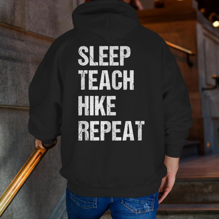Teacher Hiking Shirt Teaching Hiker T Shirt Men Zip Up Hoodie Back Print, funny gift