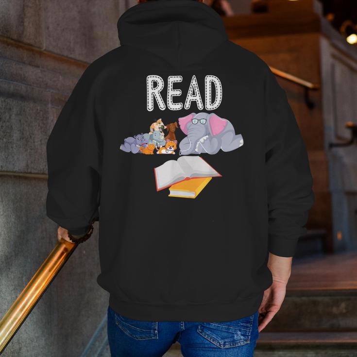Teacher Library Read Book Club Piggie Elephant Pigeons Men Women Kids Men Zip Up Hoodie Back Print, funny gift Teacher Library Read Book Club Piggie Elephant Pigeons Men Women Kids Men Zip Up Hoodie Back Print, funny gift