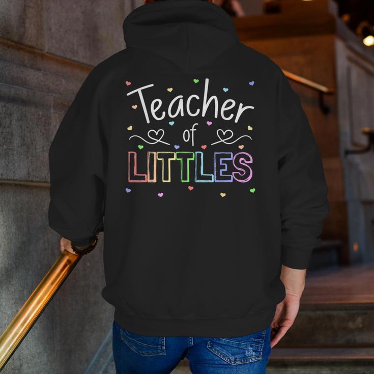 Teacher Of Littles Daycare Pre-k Kindergarten Teacher Men Zip Up Hoodie Back Print, funny gift Teacher Of Littles Daycare Pre-k Kindergarten Teacher Men Zip Up Hoodie Back Print, funny gift