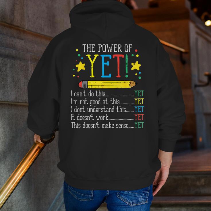 Teacher Power Of Yet Cant Do This Inspirational Women Men Men Zip Up Hoodie Back Print, funny gift Teacher Power Of Yet Cant Do This Inspirational Women Men Men Zip Up Hoodie Back Print, funny gift