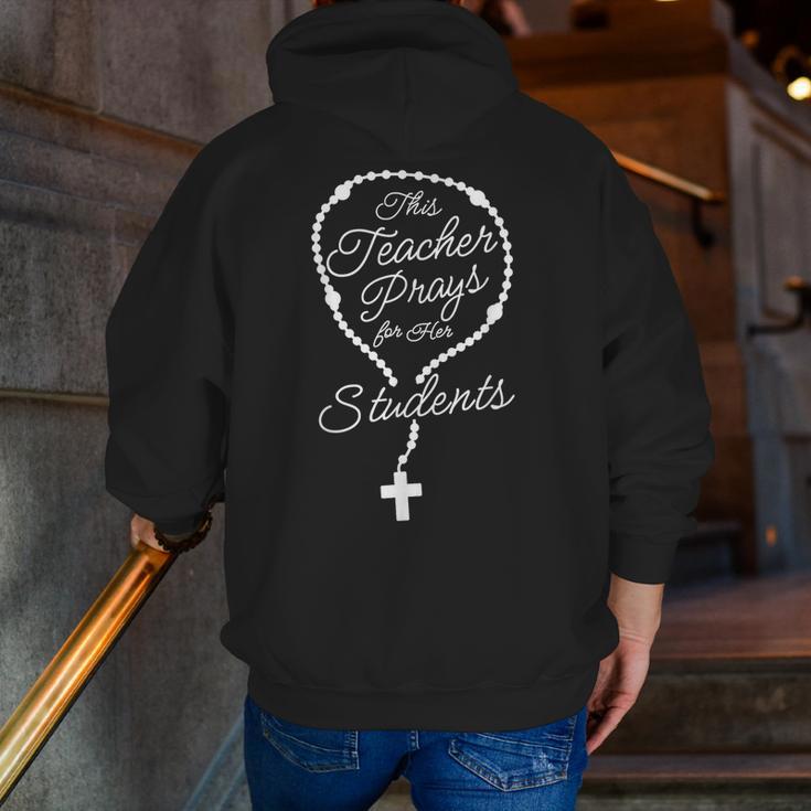 This Teacher Prays For Her Students Catholic Rosary Men Zip Up Hoodie Back Print, funny gift This Teacher Prays For Her Students Catholic Rosary Men Zip Up Hoodie Back Print, funny gift