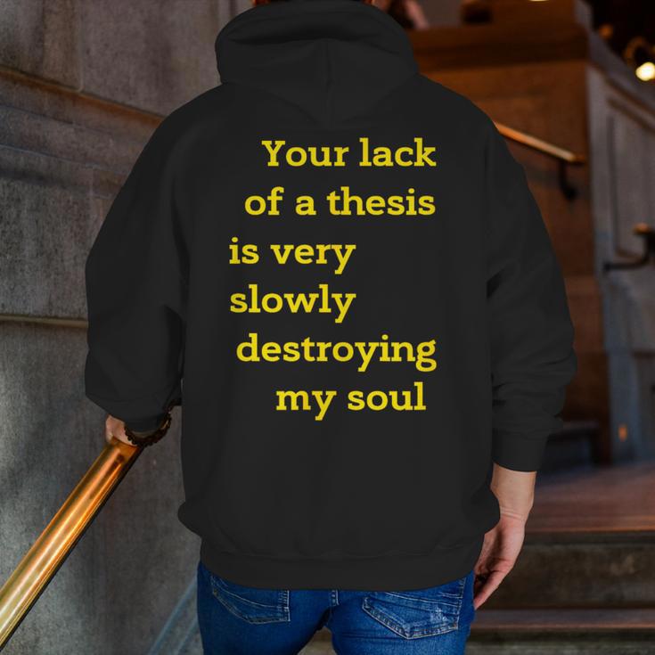 Teacher Or Professor Essay Thesis Writing Joke For Men Women Men Zip Up Hoodie Back Print, Writing Teacher Hoodies, funny gift