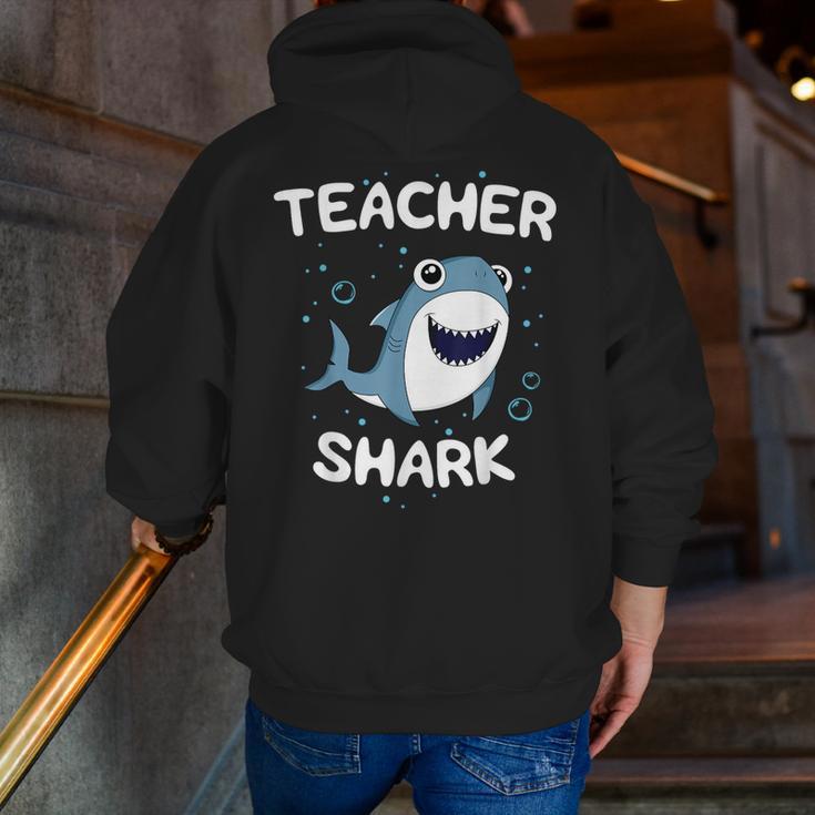 Teacher Shark Teaching Back To School Kindergarten Men Zip Up Hoodie Back Print, funny gift Teacher Shark Teaching Back To School Kindergarten Men Zip Up Hoodie Back Print, funny gift