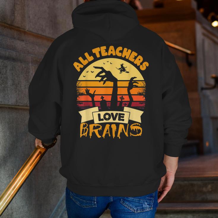 Teacher Shirts Halloween All Teachers Love Brains Men Zip Up Hoodie Back Print, funny gift Teacher Shirts Halloween All Teachers Love Brains Men Zip Up Hoodie Back Print, funny gift