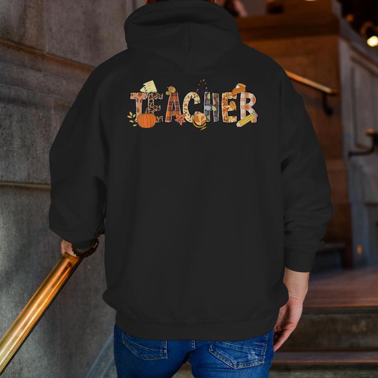 Teacher Thanksgiving Women Autumn Fall Halloween Pumpkin Tee Men Zip Up Hoodie Back Print, funny gift Teacher Thanksgiving Women Autumn Fall Halloween Pumpkin Tee Men Zip Up Hoodie Back Print, funny gift