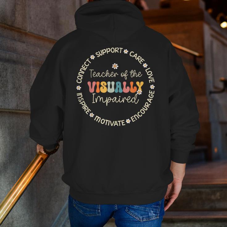 Teacher Of The Visually Impaired Appreciation Back To School Men Zip Up Hoodie Back Print, funny gift