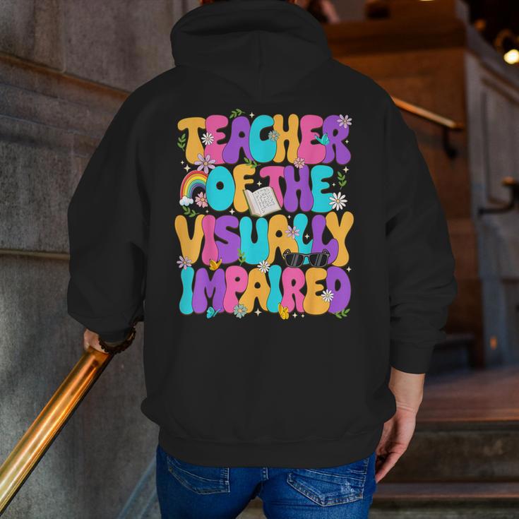 Teacher Of The Visually Impaired Blindness Awareness Men Zip Up Hoodie Back Print, funny gift Teacher Of The Visually Impaired Blindness Awareness Men Zip Up Hoodie Back Print, funny gift