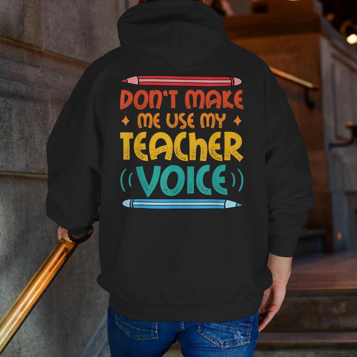 Teacher Voice Teacherlife Primary School Teacher Men Zip Up Hoodie Back Print, funny gift Teacher Voice Teacherlife Primary School Teacher Men Zip Up Hoodie Back Print, funny gift