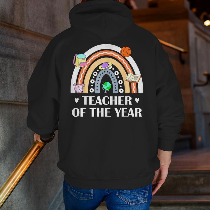 Teacher Of The Year Best Teacher Ever Men Women Men Zip Up Hoodie Back Print, funny gift