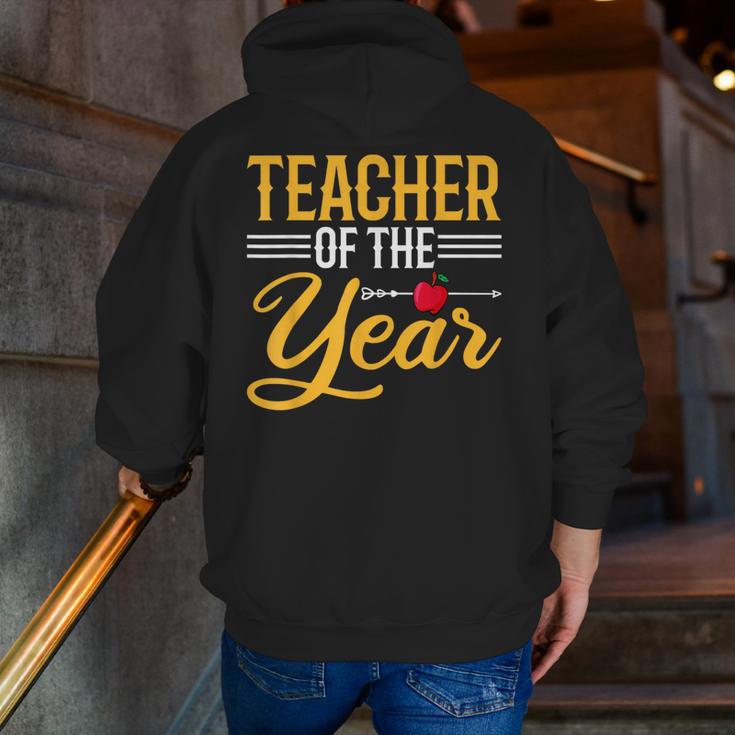 Teacher Of The Year Men Women Teachers Men Zip Up Hoodie Back Print, funny gift