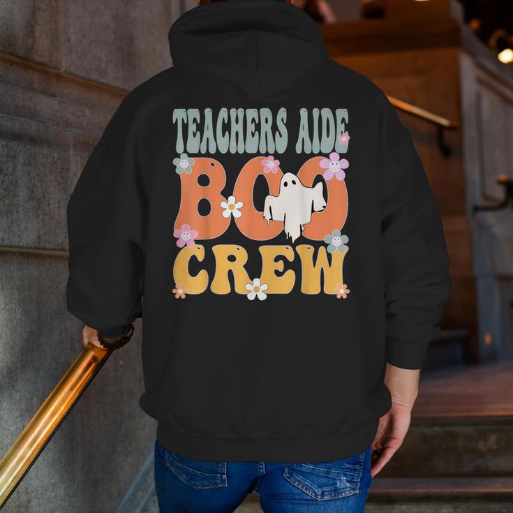 Teachers Aide Boo Crew Ghost Groovy Halloween For Women Men Zip Up Hoodie Back Print, funny gift Teachers Aide Boo Crew Ghost Groovy Halloween For Women Men Zip Up Hoodie Back Print, funny gift