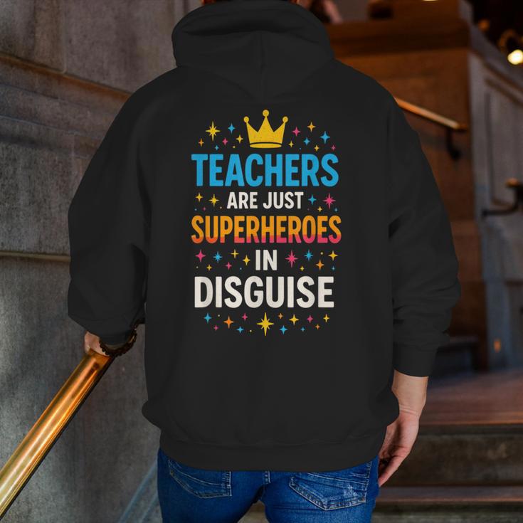 Teachers Are JUST Superheroes Fun School Men Zip Up Hoodie Back Print, funny gift Teachers Are JUST Superheroes Fun School Men Zip Up Hoodie Back Print, funny gift