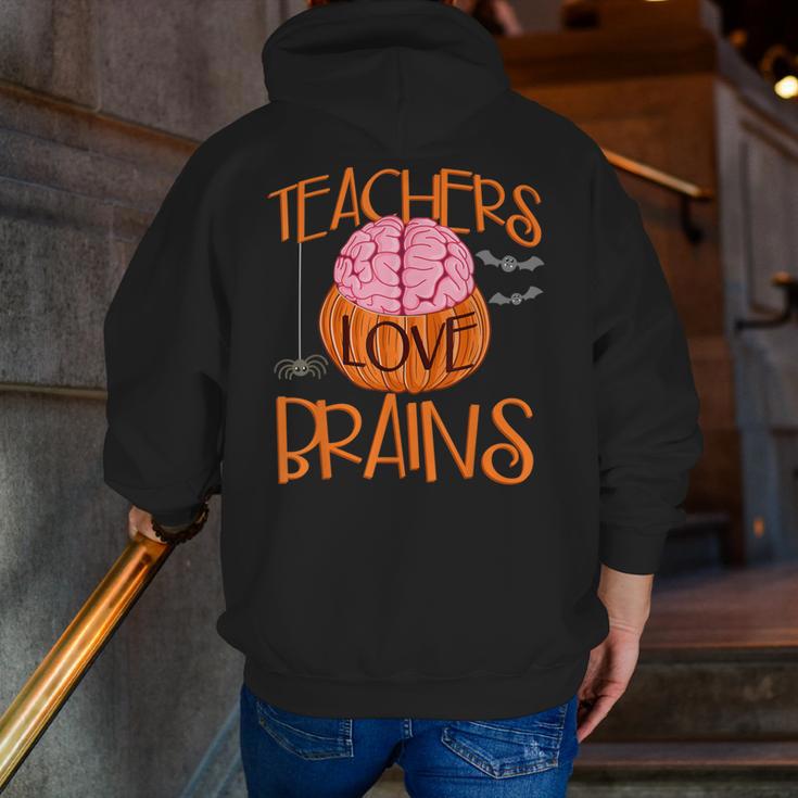 Teachers Love Brains Halloween T-Shirt For Men Women Men Zip Up Hoodie Back Print, funny gift Teachers Love Brains Halloween T-Shirt For Men Women Men Zip Up Hoodie Back Print, funny gift
