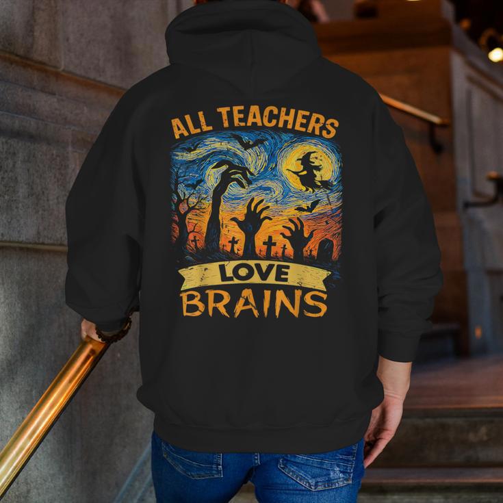 All Teachers Love Brains Shirt Teacher Halloween Tee Men Zip Up Hoodie Back Print, funny gift All Teachers Love Brains Shirt Teacher Halloween Tee Men Zip Up Hoodie Back Print, funny gift