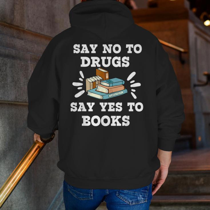 Teachers Red Ribbon Week Say No To Drugs Say Yes To Books Men Zip Up Hoodie Back Print, funny gift Teachers Red Ribbon Week Say No To Drugs Say Yes To Books Men Zip Up Hoodie Back Print, funny gift