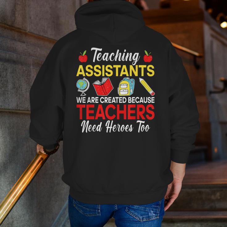 Teaching Assistant Because Teachers Need Heroes Too Cute Men Zip Up Hoodie Back Print, funny gift Teaching Assistant Because Teachers Need Heroes Too Cute Men Zip Up Hoodie Back Print, funny gift
