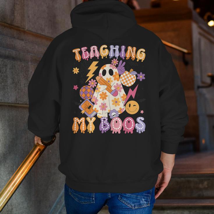 Teaching My Boos Ghost Halloween Costumes Teacher Men Women Men Zip Up Hoodie Back Print, funny gift Teaching My Boos Ghost Halloween Costumes Teacher Men Women Men Zip Up Hoodie Back Print, funny gift