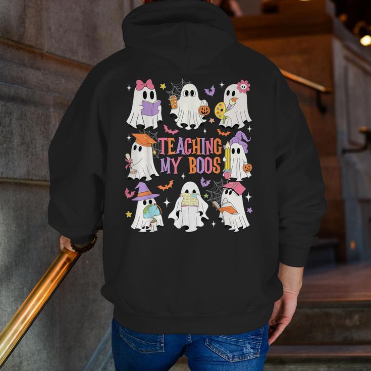Teaching My Boos Teacher Cute Ghost Groovy Teacher Halloween Men Zip Up Hoodie Back Print, Groovy Teacher Hoodies, funny gift Teaching My Boos Teacher Cute Ghost Groovy Teacher Halloween Men Zip Up Hoodie Back Print, Groovy Teacher Hoodies, funny gift