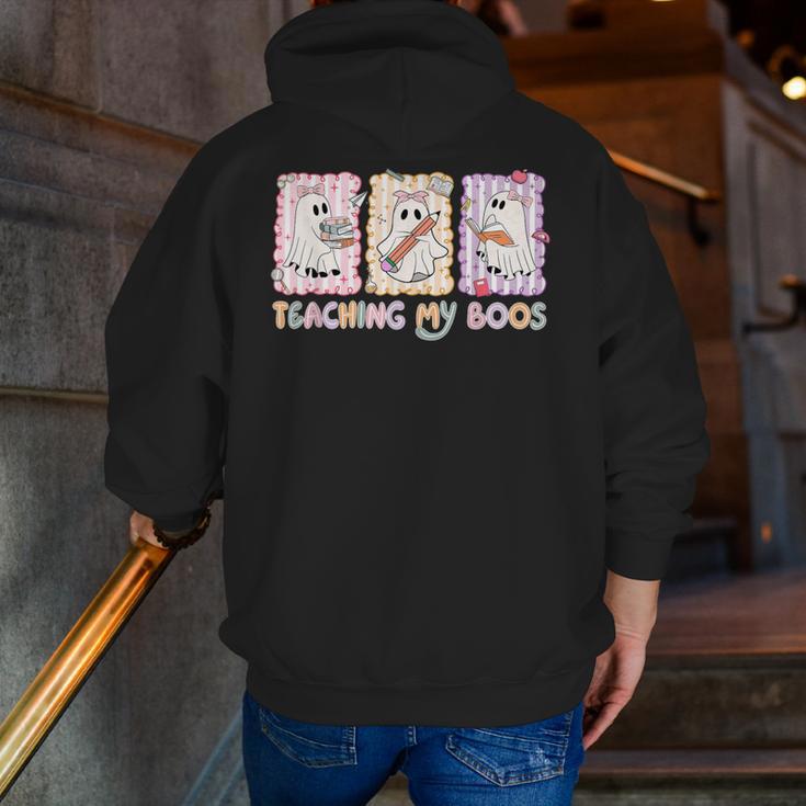 Teaching Is My Boos Teacher Ghost Halloween Women Girls Men Zip Up Hoodie Back Print, funny gift Teaching Is My Boos Teacher Ghost Halloween Women Girls Men Zip Up Hoodie Back Print, funny gift
