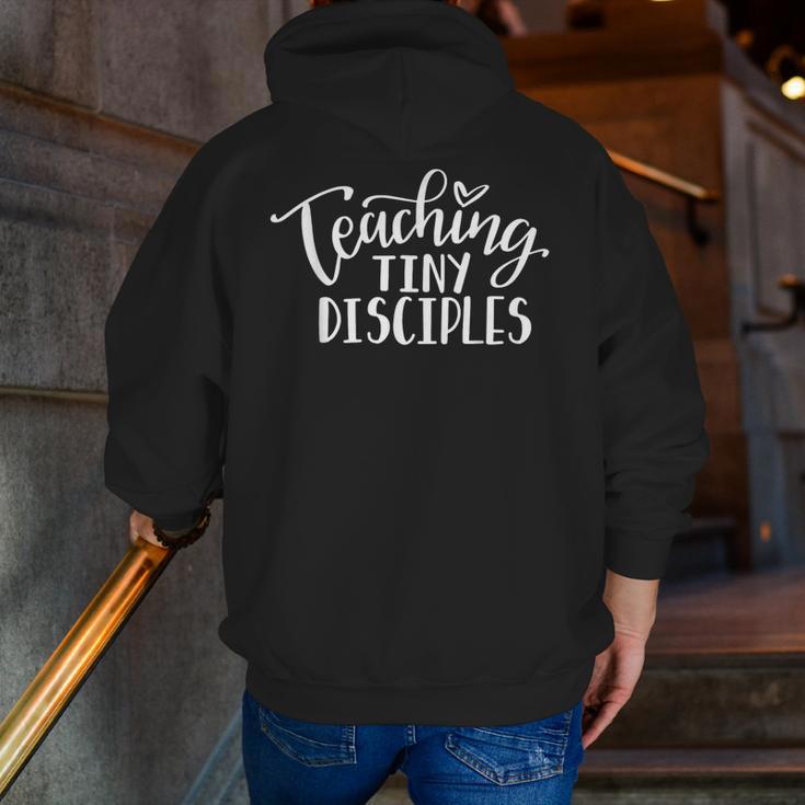 Teaching Tiny Disciples Christian Teacher Men Zip Up Hoodie Back Print, funny gift Teaching Tiny Disciples Christian Teacher Men Zip Up Hoodie Back Print, funny gift