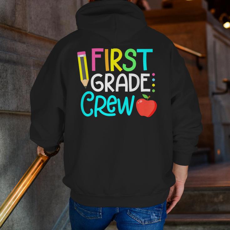 Team 1st Grade Crew Back To School 1st Grade Teacher Kids Men Zip Up Hoodie Back Print, funny gift Team 1st Grade Crew Back To School 1st Grade Teacher Kids Men Zip Up Hoodie Back Print, funny gift