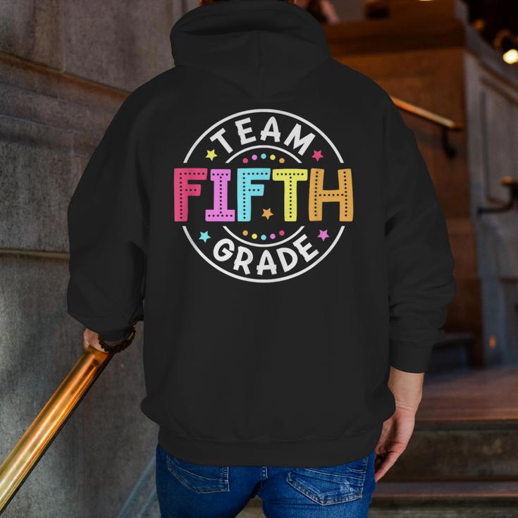 Team Fifth Grade Teacher Back To School 5th Grade Squad Kids Men Zip Up Hoodie Back Print, funny gift Team Fifth Grade Teacher Back To School 5th Grade Squad Kids Men Zip Up Hoodie Back Print, funny gift
