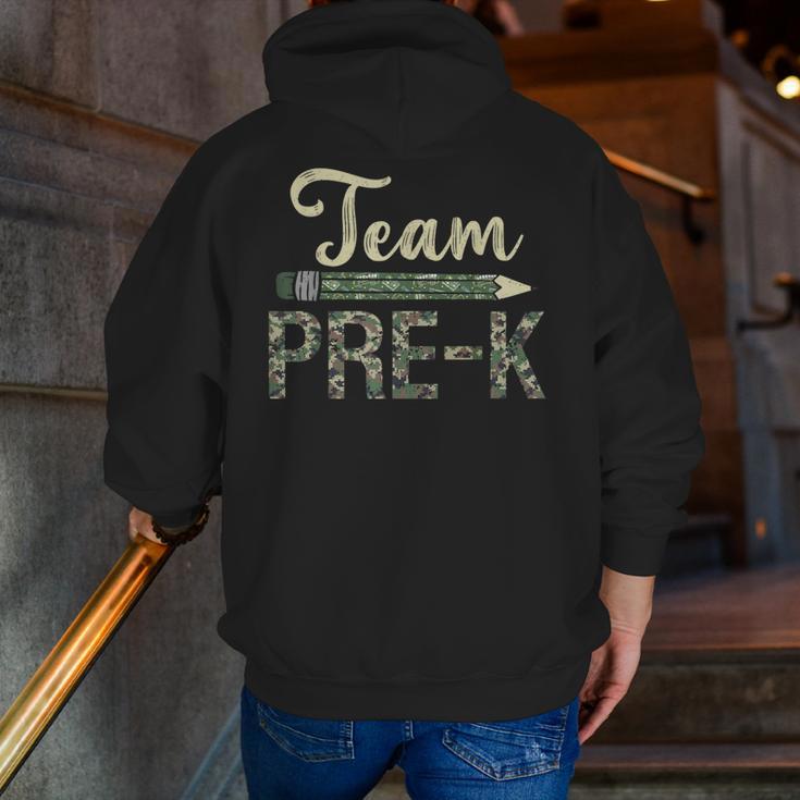 Team Pre-K Camo Pre-K Teacher Camouflage Men Zip Up Hoodie Back Print, funny gift Team Pre-K Camo Pre-K Teacher Camouflage Men Zip Up Hoodie Back Print, funny gift