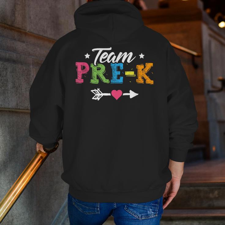 Team Pre-K Shirt PreSchool Teacher Student Back To School Men Zip Up Hoodie Back Print, funny gift Team Pre-K Shirt PreSchool Teacher Student Back To School Men Zip Up Hoodie Back Print, funny gift