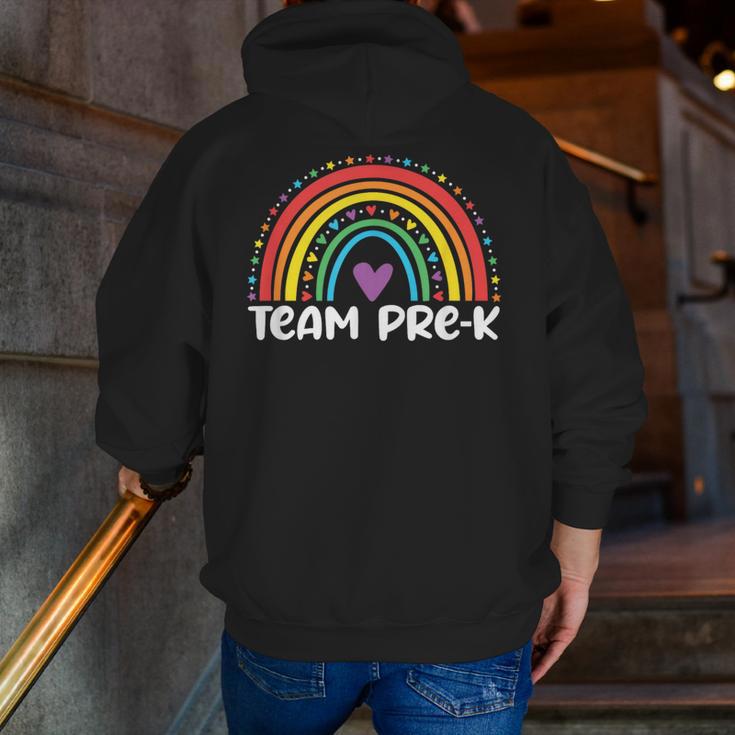Team Pre-K Teacher Crew Squad Hello Back School Graduation Men Zip Up Hoodie Back Print, funny gift Team Pre-K Teacher Crew Squad Hello Back School Graduation Men Zip Up Hoodie Back Print, funny gift
