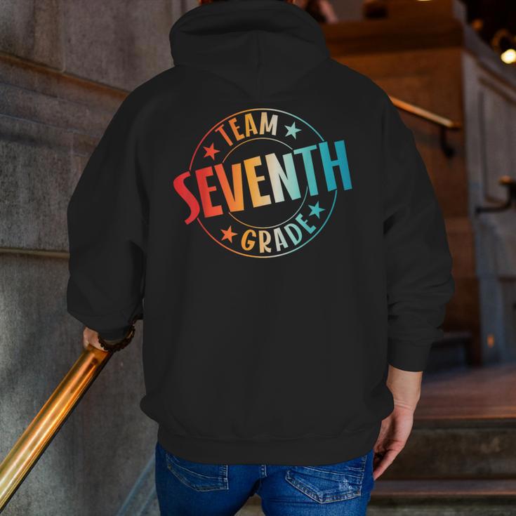Team Seventh Grade Teacher Student Back To School 7th Grade Men Zip Up Hoodie Back Print, funny gift Team Seventh Grade Teacher Student Back To School 7th Grade Men Zip Up Hoodie Back Print, funny gift
