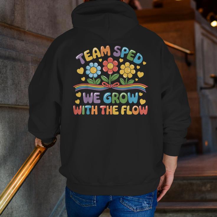 Team SPED We Grow With The Flow Special Ed Teacher Men Zip Up Hoodie Back Print, funny gift Team SPED We Grow With The Flow Special Ed Teacher Men Zip Up Hoodie Back Print, funny gift