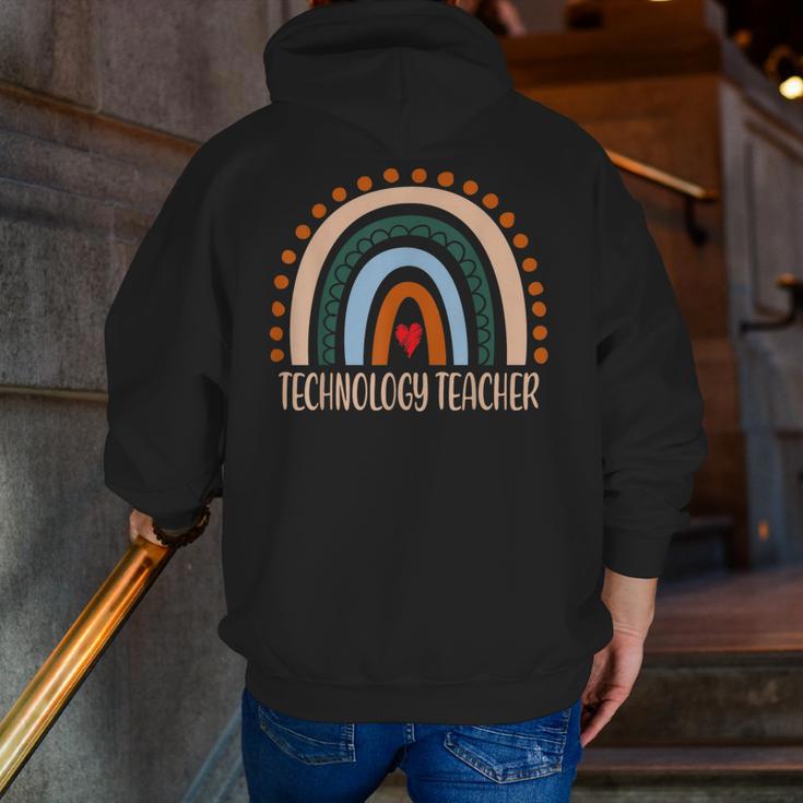 Technology Teacher Rainbow Appreciation Day Back To School For Men Women Men Zip Up Hoodie Back Print, funny gift Technology Teacher Rainbow Appreciation Day Back To School For Men Women Men Zip Up Hoodie Back Print, funny gift