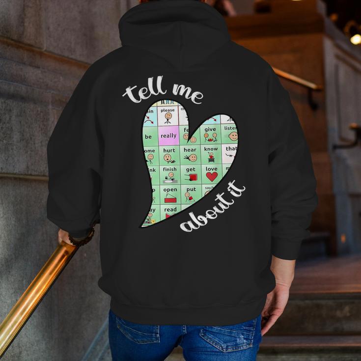 Tell Me About It Speech Pathology Aac Sped Teacher Men Zip Up Hoodie Back Print, funny gift Tell Me About It Speech Pathology Aac Sped Teacher Men Zip Up Hoodie Back Print, funny gift