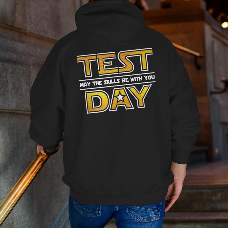 Test Day Testing May The Skills Be With You School Teacher Men Zip Up Hoodie Back Print, funny gift Test Day Testing May The Skills Be With You School Teacher Men Zip Up Hoodie Back Print, funny gift