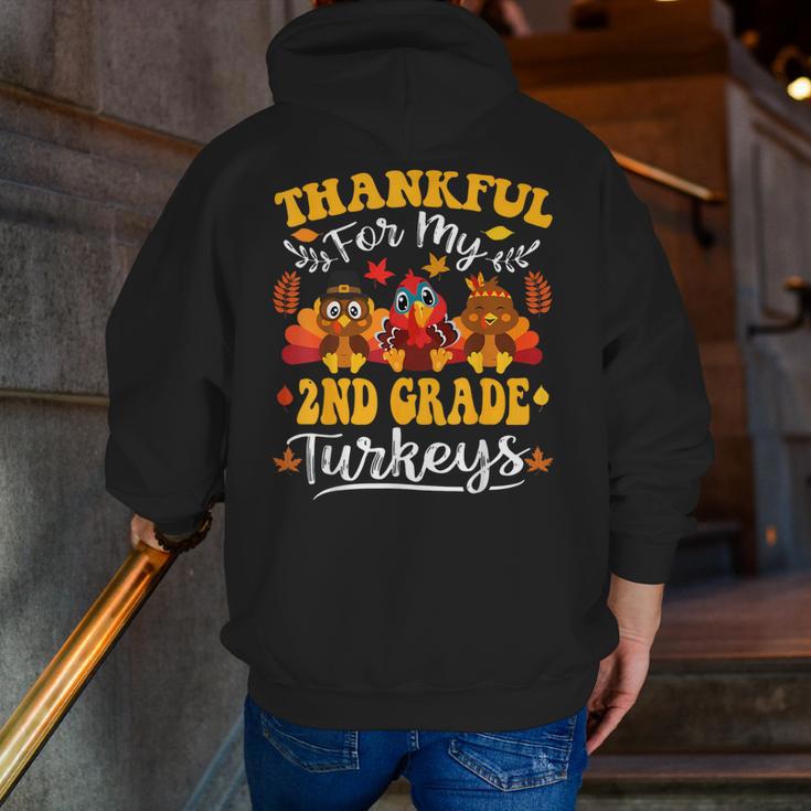 Thankful For My 2nd Grade Turkeys Thanksgiving Teacher Fall Men Zip Up Hoodie Back Print, 2nd Grade Teacher Hoodies, funny gift Thankful For My 2nd Grade Turkeys Thanksgiving Teacher Fall Men Zip Up Hoodie Back Print, 2nd Grade Teacher Hoodies, funny gift