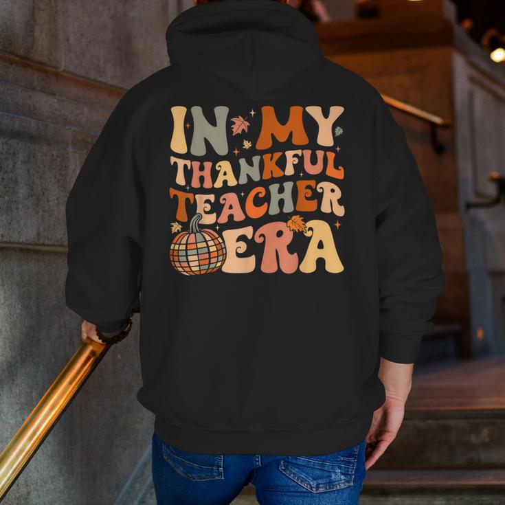 In My Thankful Teacher Era Cute Groovy Thanksgiving Teacher Men Zip Up Hoodie Back Print, Groovy Teacher Hoodies, funny gift In My Thankful Teacher Era Cute Groovy Thanksgiving Teacher Men Zip Up Hoodie Back Print, Groovy Teacher Hoodies, funny gift