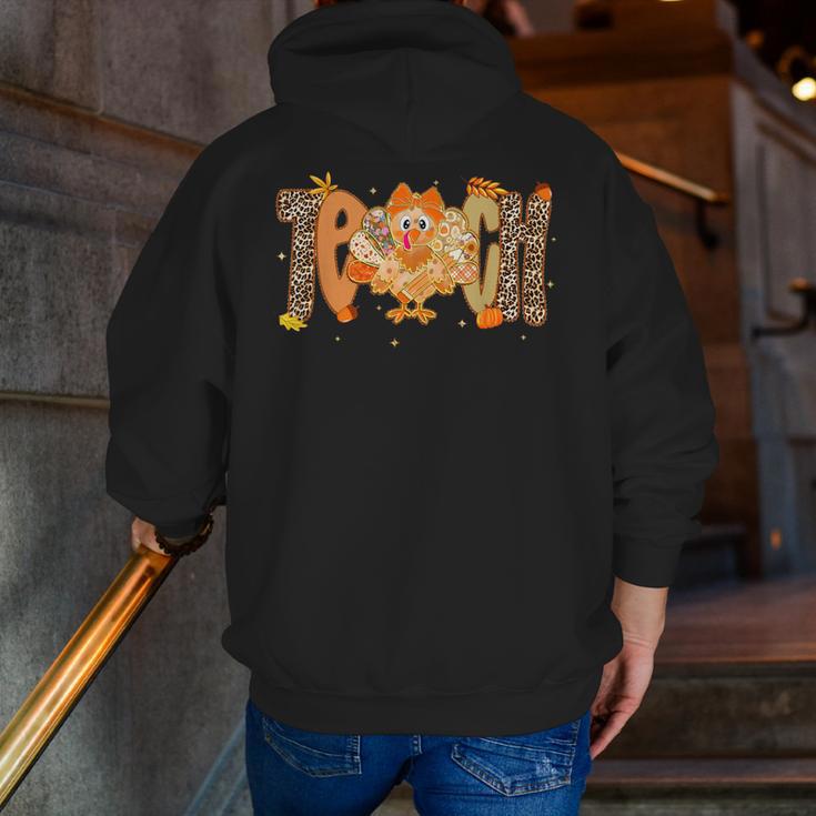 Thanksgiving Turkey Teach Thankful Teacher Girly Bow Women Men Zip Up Hoodie Back Print, funny gift Thanksgiving Turkey Teach Thankful Teacher Girly Bow Women Men Zip Up Hoodie Back Print, funny gift