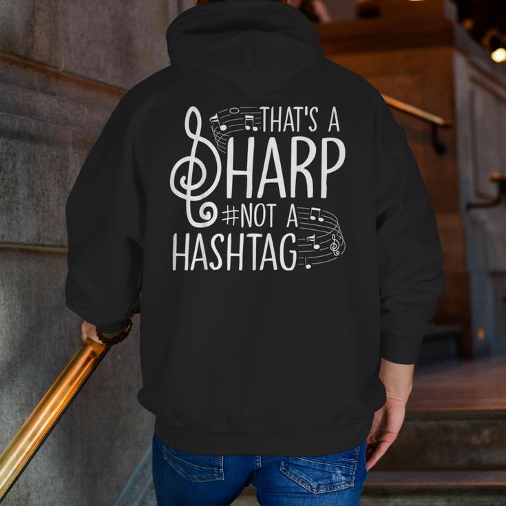 That's a Sharp Not a Hashtag Music Teacher Musicians Men Zip Up Hoodie Back Print, funny gift That's a Sharp Not a Hashtag Music Teacher Musicians Men Zip Up Hoodie Back Print, funny gift