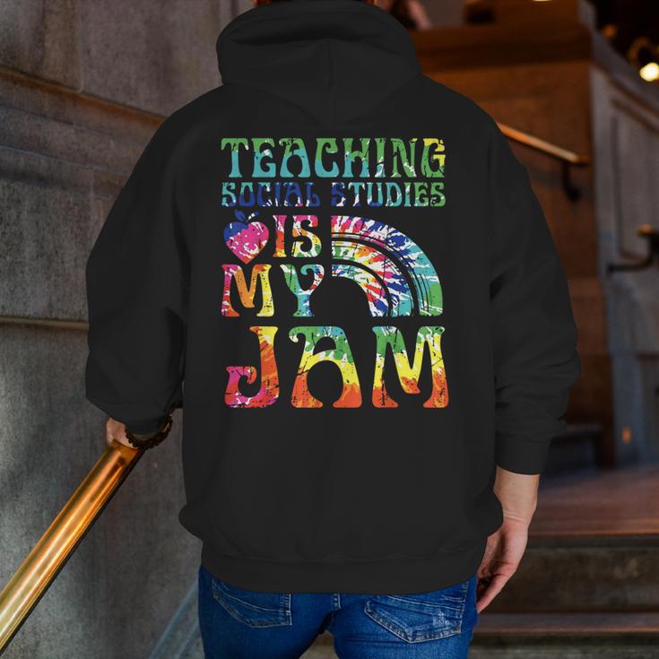 Tie Dye Teaching Social Studies Is My Jam Sunglasses Teacher Men Zip Up Hoodie Back Print, funny gift Tie Dye Teaching Social Studies Is My Jam Sunglasses Teacher Men Zip Up Hoodie Back Print, funny gift