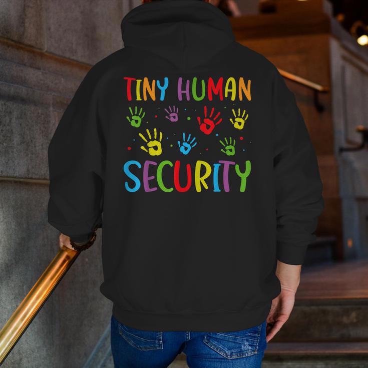 Tiny Human Security Preschool Childcare Teacher Babysitters Men Zip Up Hoodie Back Print, funny gift Tiny Human Security Preschool Childcare Teacher Babysitters Men Zip Up Hoodie Back Print, funny gift