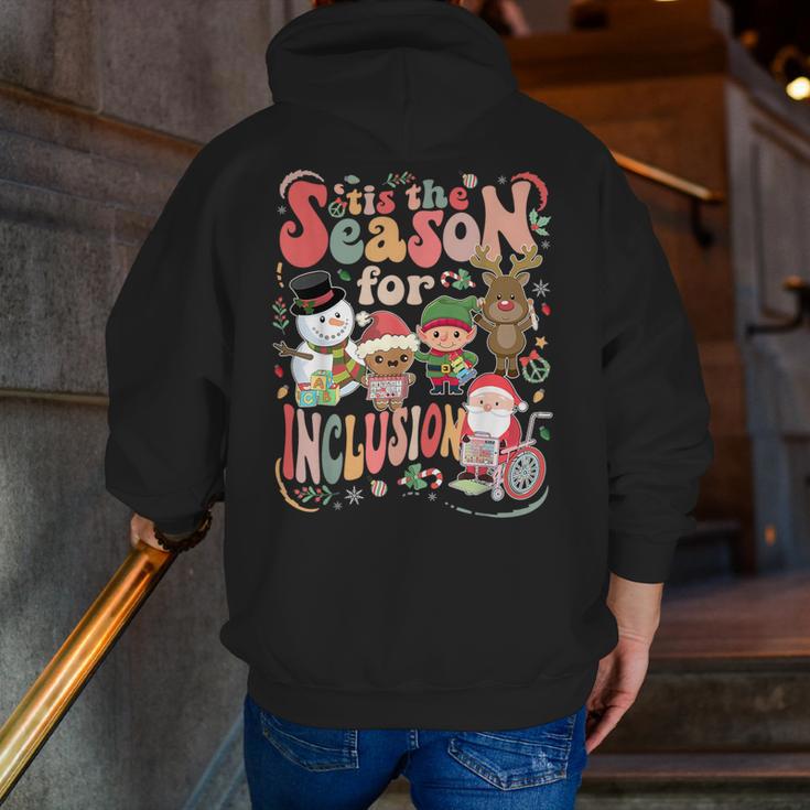 Tis The Season For Inclusion Christmas Sped Teacher Men Zip Up Hoodie Back Print, funny gift Tis The Season For Inclusion Christmas Sped Teacher Men Zip Up Hoodie Back Print, funny gift