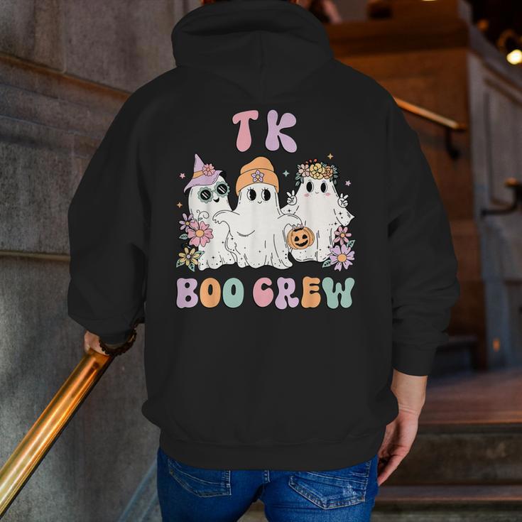 TK Boo Crew Retro Groovy Halloween Floral Ghost TK Teacher Men Zip Up Hoodie Back Print, Groovy Teacher Hoodies, funny gift TK Boo Crew Retro Groovy Halloween Floral Ghost TK Teacher Men Zip Up Hoodie Back Print, Groovy Teacher Hoodies, funny gift