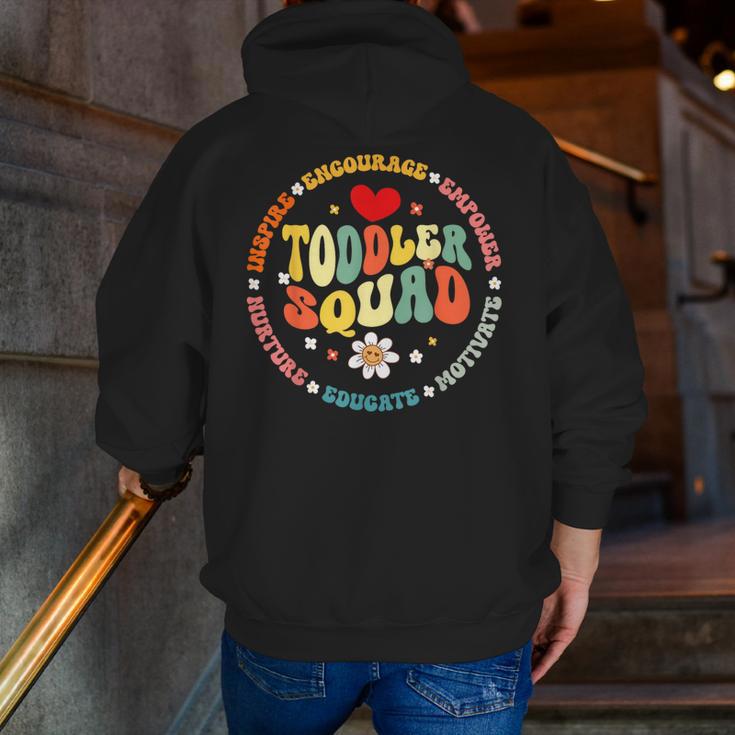 Toddler Squad Pre-K Teacher Pre School Back To School Men Zip Up Hoodie Back Print, funny gift Toddler Squad Pre-K Teacher Pre School Back To School Men Zip Up Hoodie Back Print, funny gift