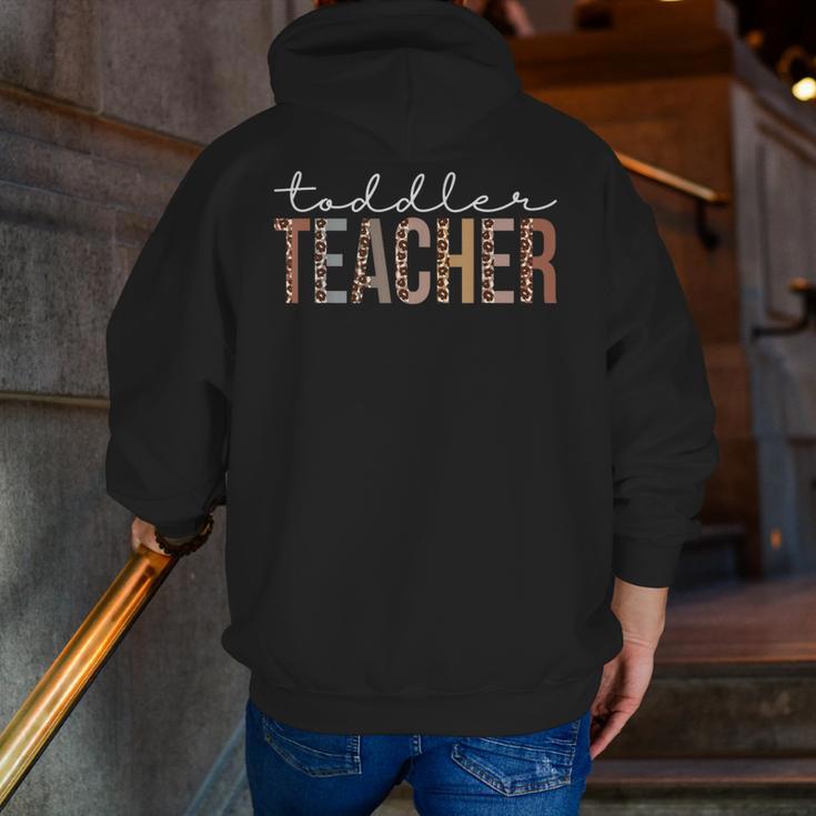 Toddler Teacher Leopard Appreciation For Women For Work Men Zip Up Hoodie Back Print, funny gift Toddler Teacher Leopard Appreciation For Women For Work Men Zip Up Hoodie Back Print, funny gift