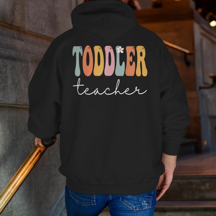 Toddler Teacher Retro Groovy Women Happy First Day Of School Men Zip Up Hoodie Back Print, Groovy Teacher Hoodies, funny gift Toddler Teacher Retro Groovy Women Happy First Day Of School Men Zip Up Hoodie Back Print, Groovy Teacher Hoodies, funny gift