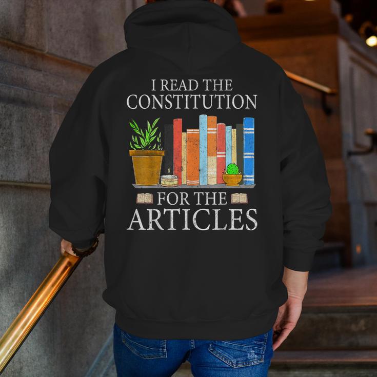 History Teacher I Read The Constitution For The Articles For Men Women Men Zip Up Hoodie Back Print, History Teacher Hoodies, funny gift