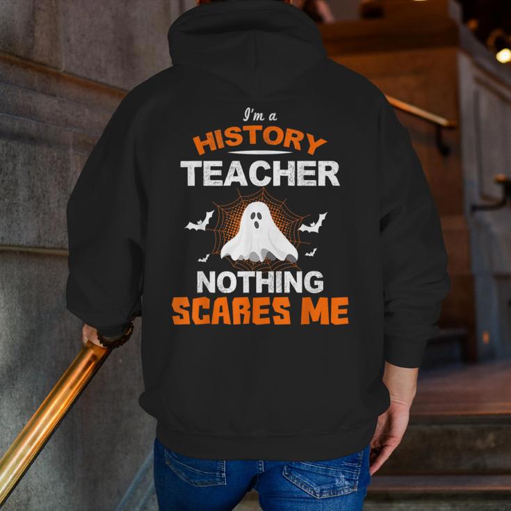 History Teacher School Shirt Halloween Educator Men Women Kids Men Zip Up Hoodie Back Print, History Teacher Hoodies, funny gift